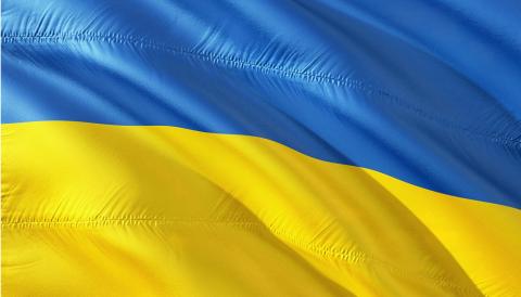 bandiera ucraina sventolante